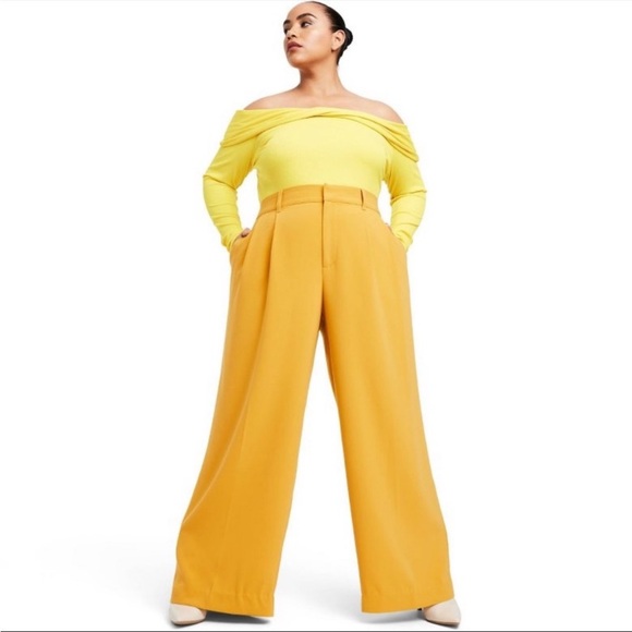 Sergio Hudson X Target Yellow Wide Leg Trousers - Picture 1 of 10